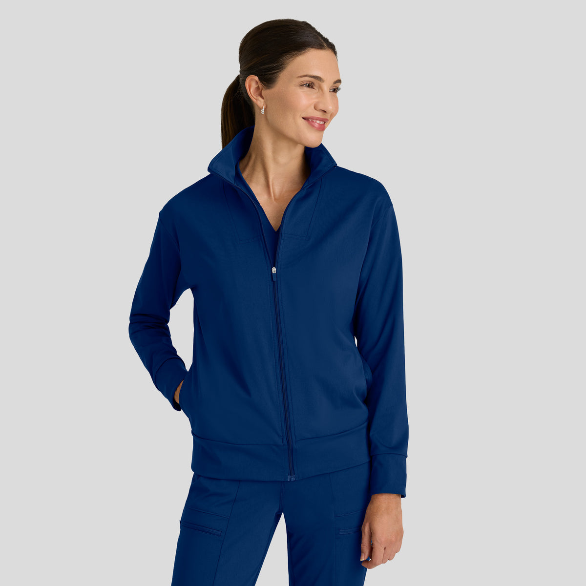 Ease Knit Warm-Up Jacket | Indigo