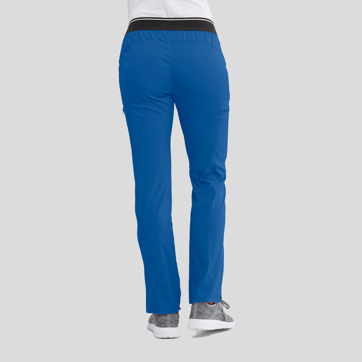 Kim 3-Pocket Mid-Rise Straight Leg Scrub Pant | Royal