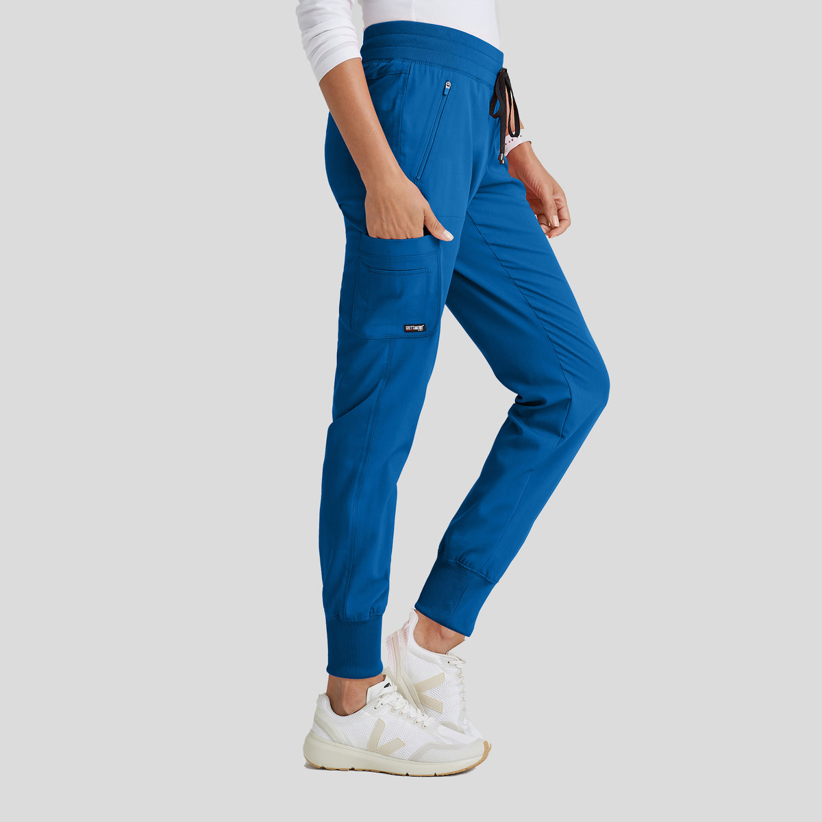 Eden 5-Pocket Mid-Rise Jogger Scrub Pant | Royal