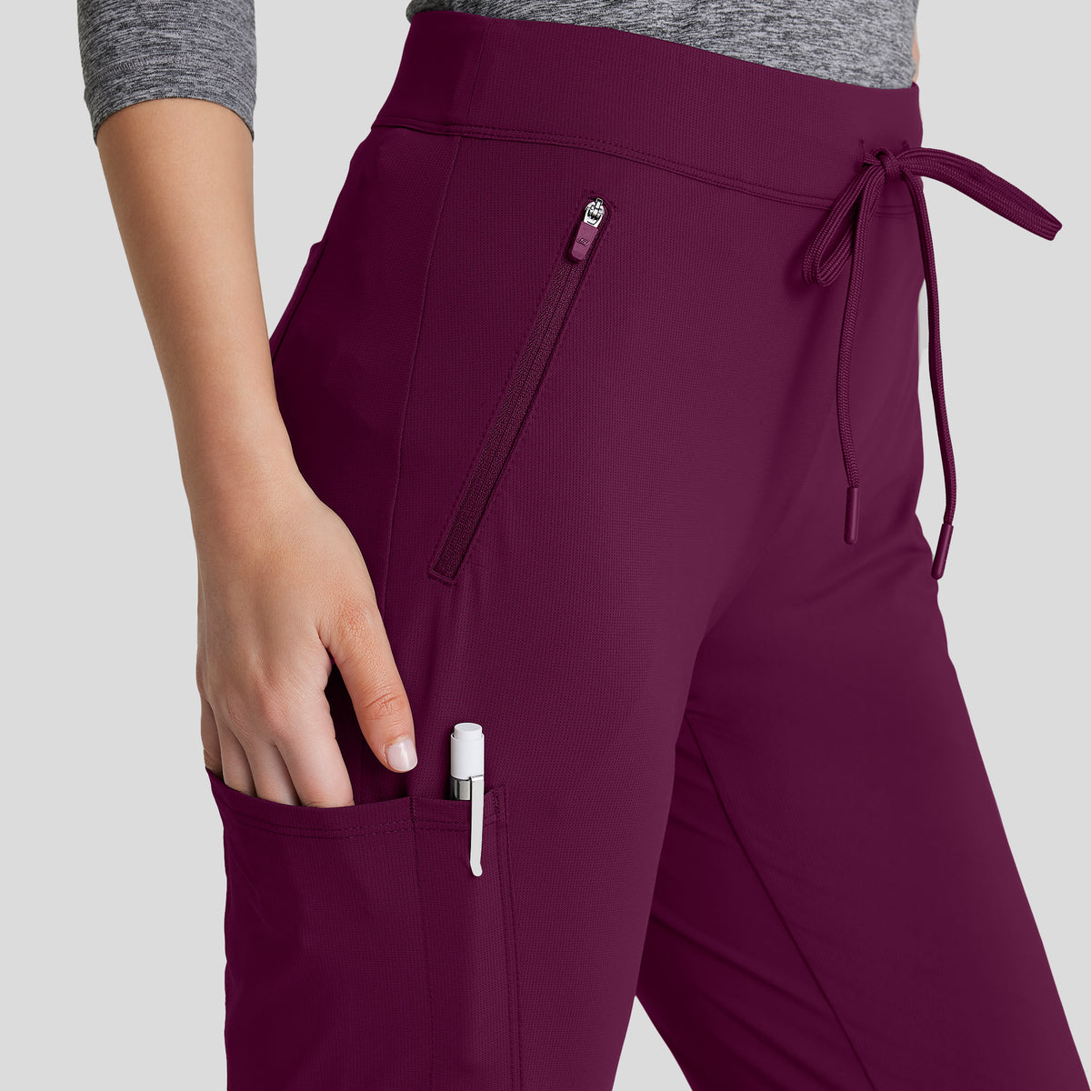 Glide 4-Pocket Fit and Flare Pant | Wine