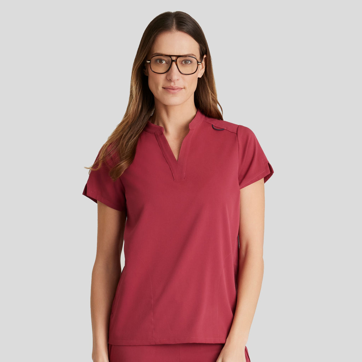 Avery Scrub Top | Maple Red