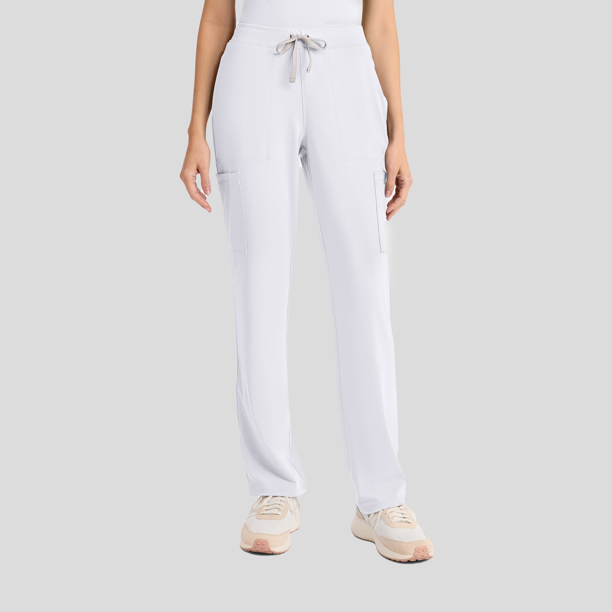 Achieve Pull-On Straight Leg Scrub Pant | White