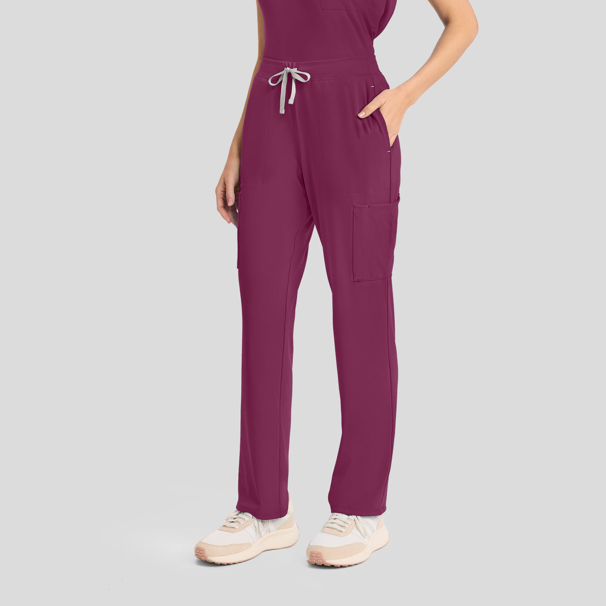 Achieve Pull-On Straight Leg Scrub Pant | Wine