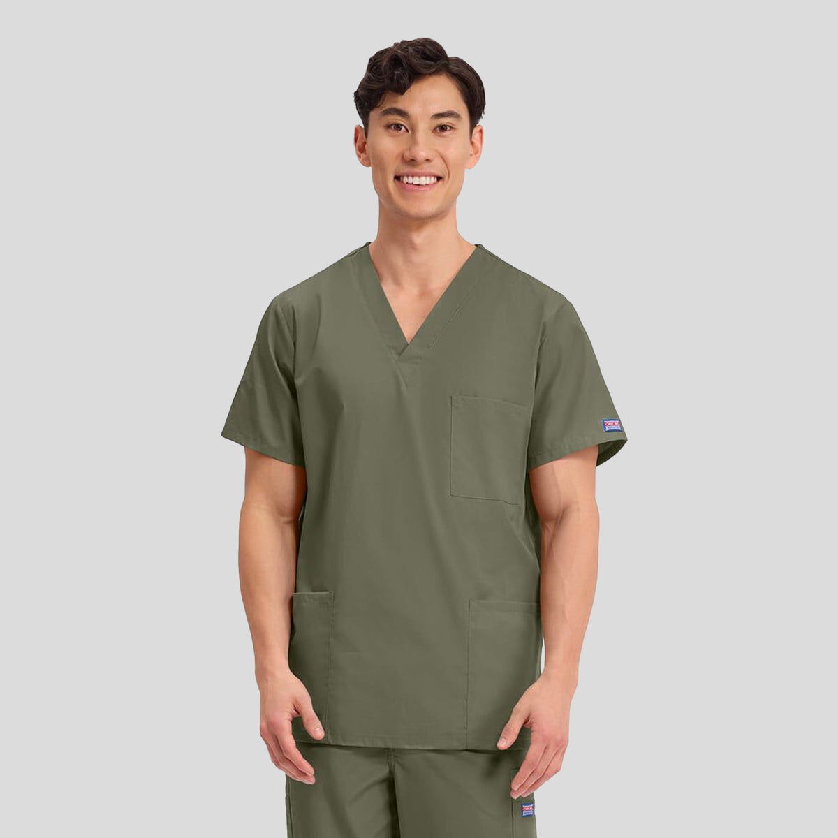 Unisex V-Neck 3 Pocket | Olive