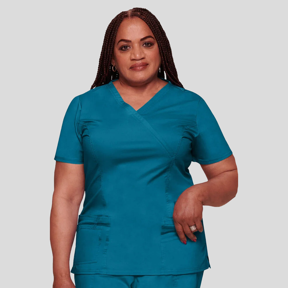 Women's Mock Wrap Princess Seam | Caribbean