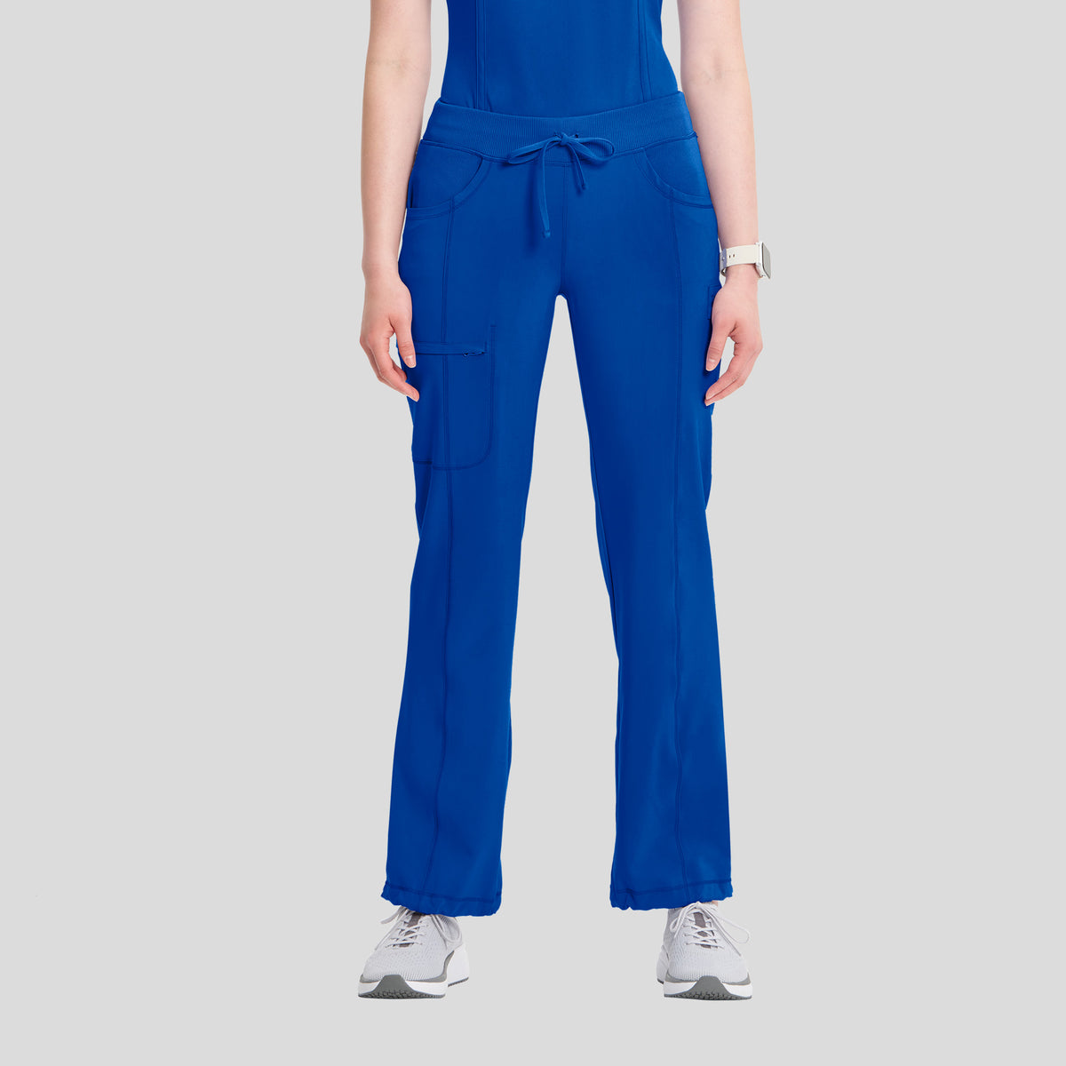 Rib Knit Drawstring Waist Scrub Pant | Galaxy