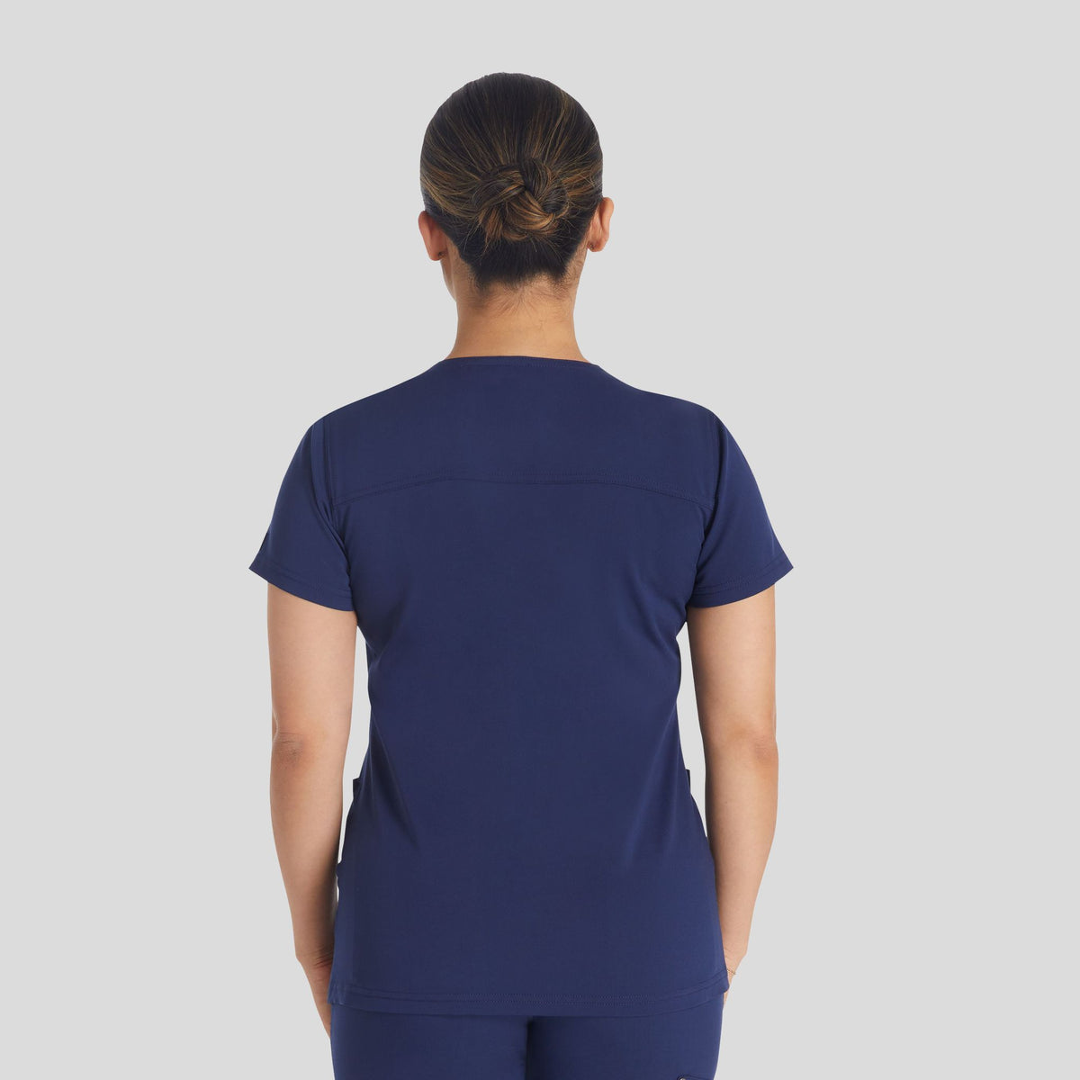 Women's V-Neck Scrub Top | Navy