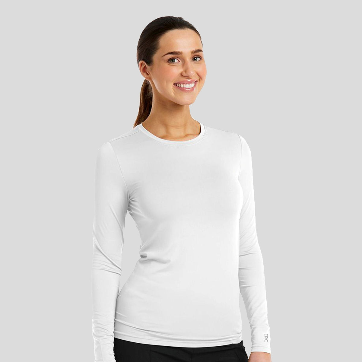 Women's Long Sleeve Underscrub Tee | White