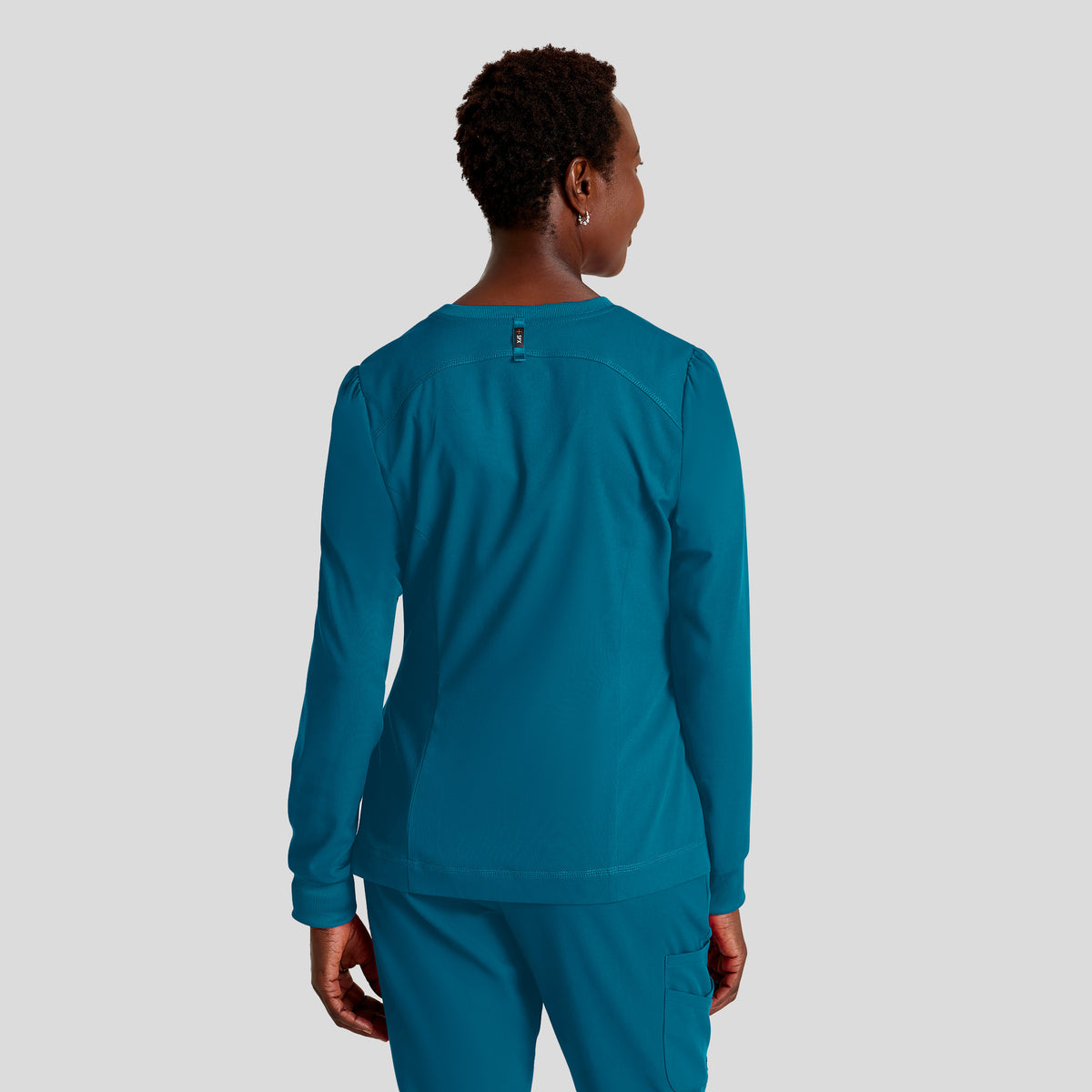 Millie 3-Pocket Crewneck Scrub Jacket | Bahama