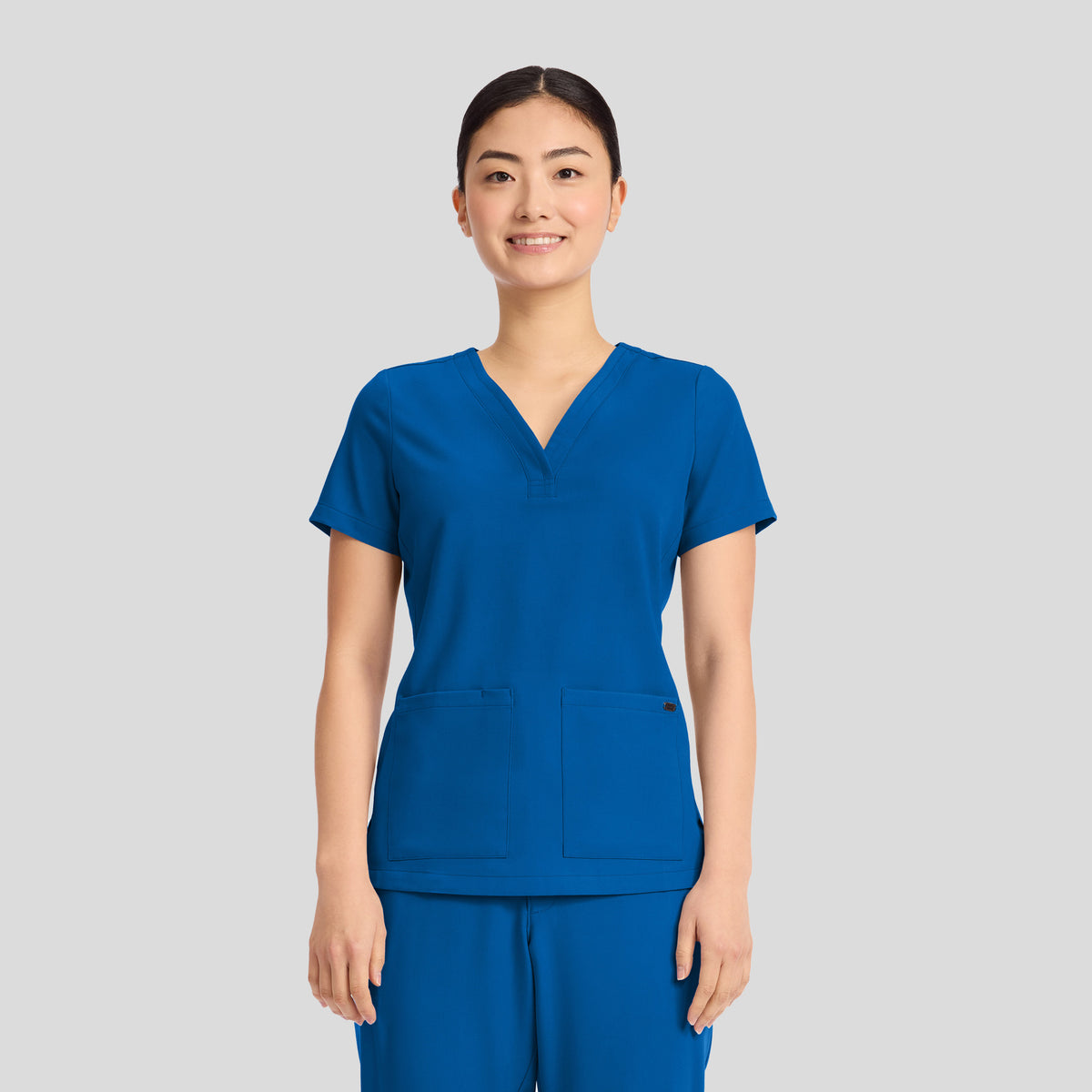 Women's Briana Y-Neck Scrub Top | Royal