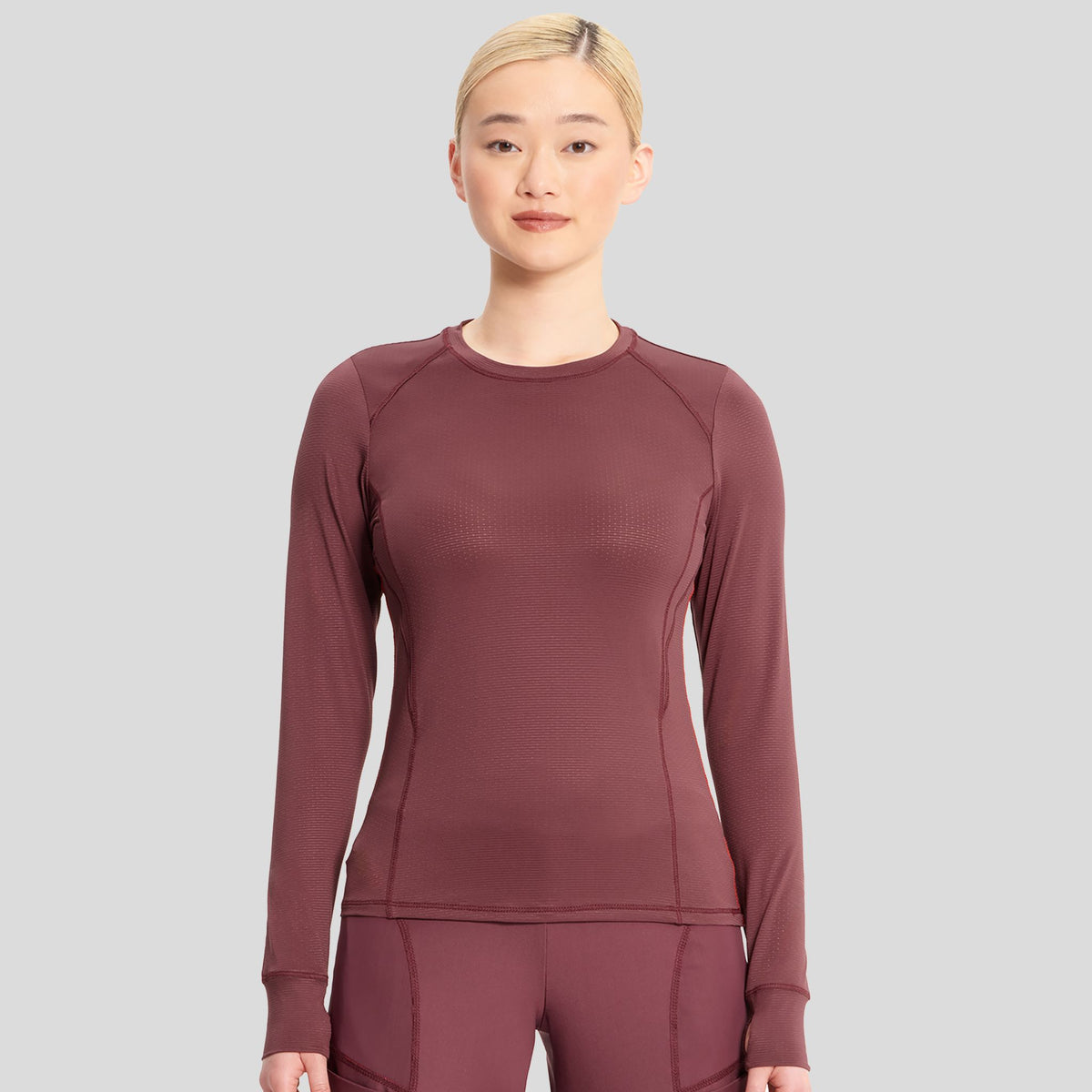 Long Sleeve Performance Underscrub | Plum Velvet