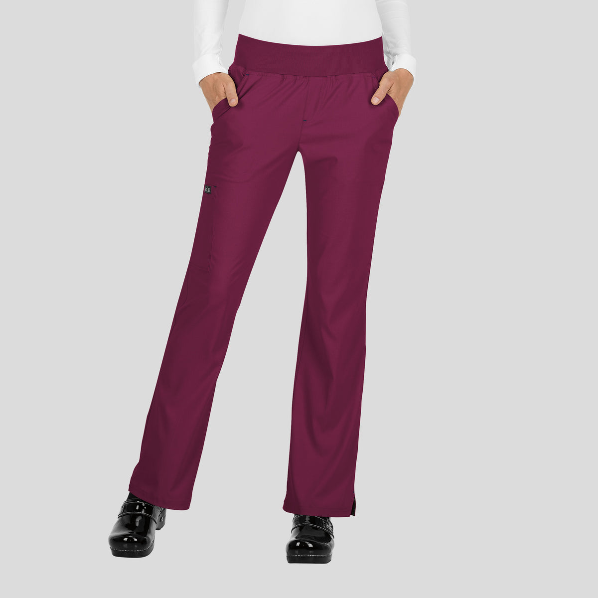 Laurie Women's 6-Pocket Yoga-Style Scrub Pants | Wine