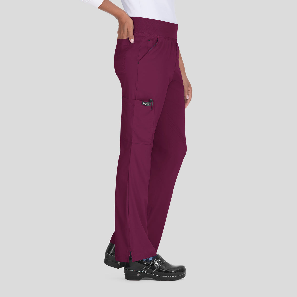 Laurie Women's 6-Pocket Yoga-Style Scrub Pants | Wine