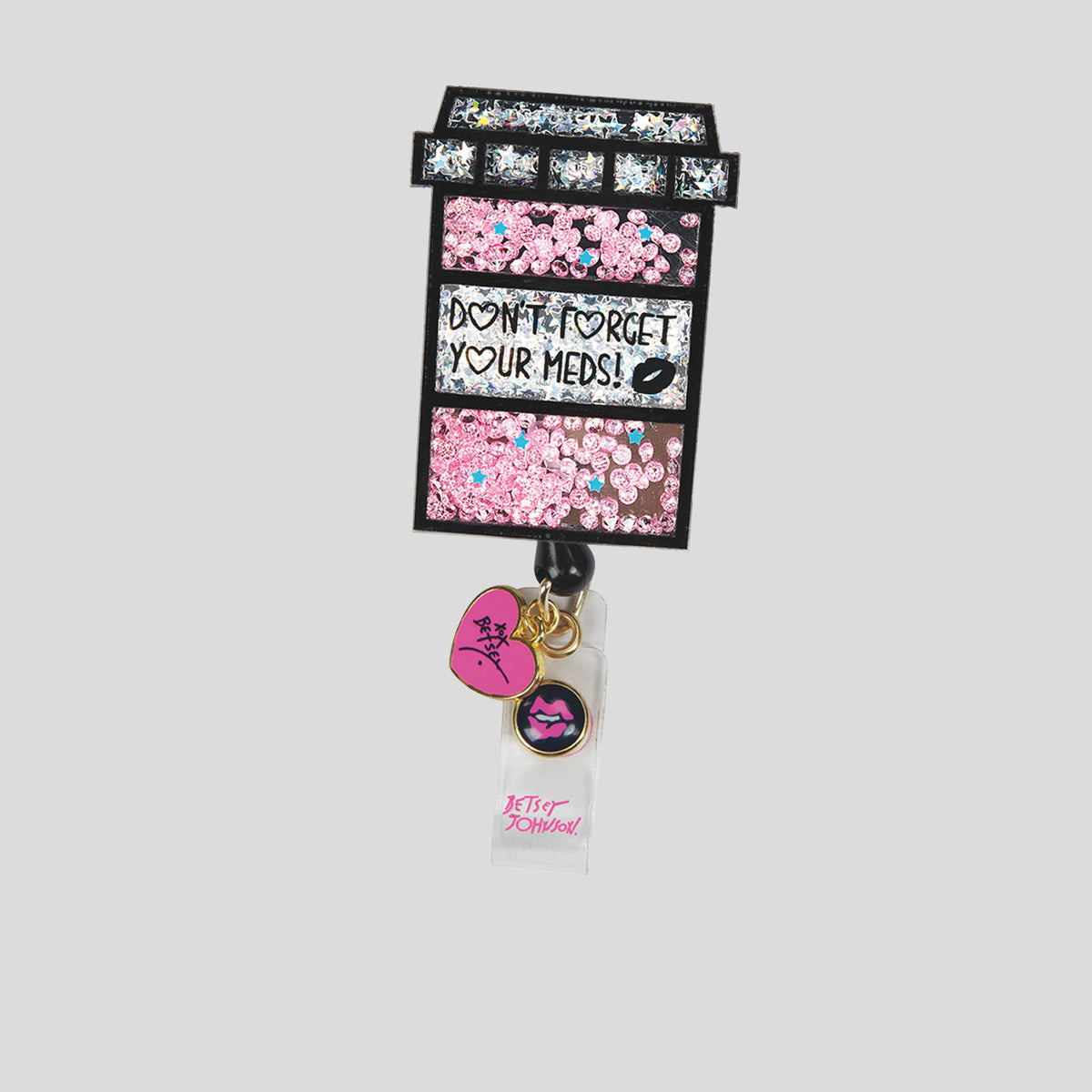 Betsey Retractable Badges Pill Box Badge Reel