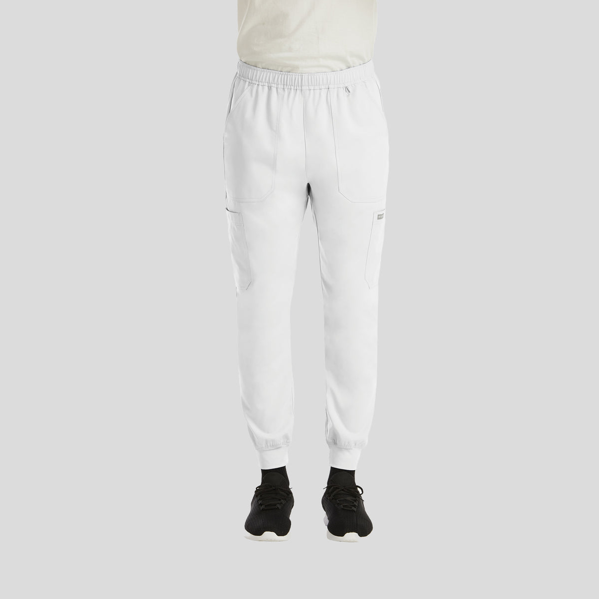 Menβs Full Elastic Jogger | White