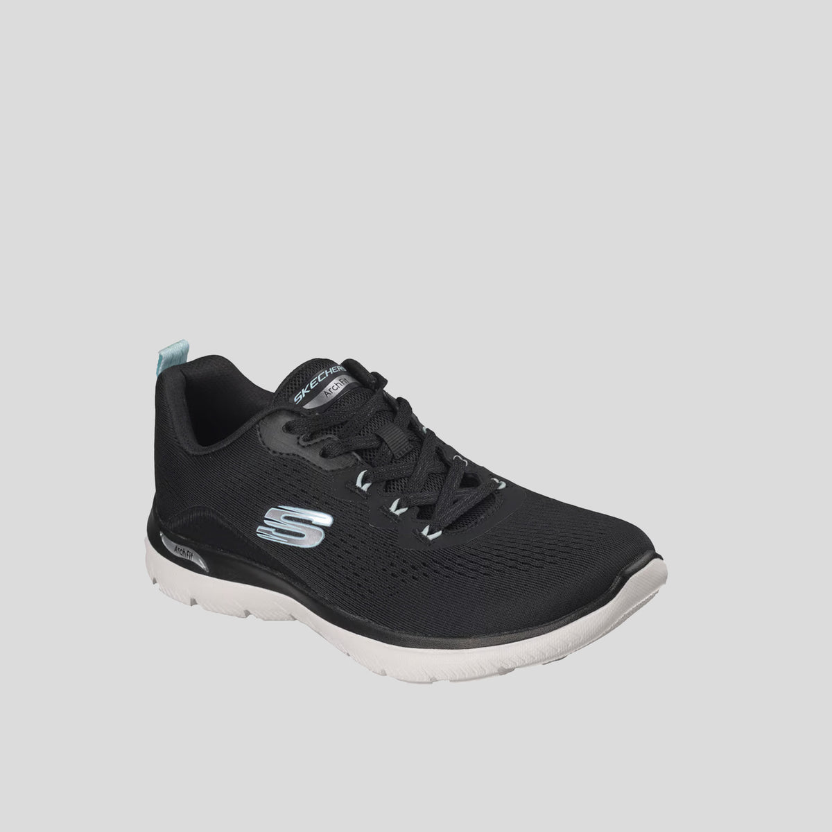 Women's Arch Fit Summits - Daily Flow | Black/Lt Blue