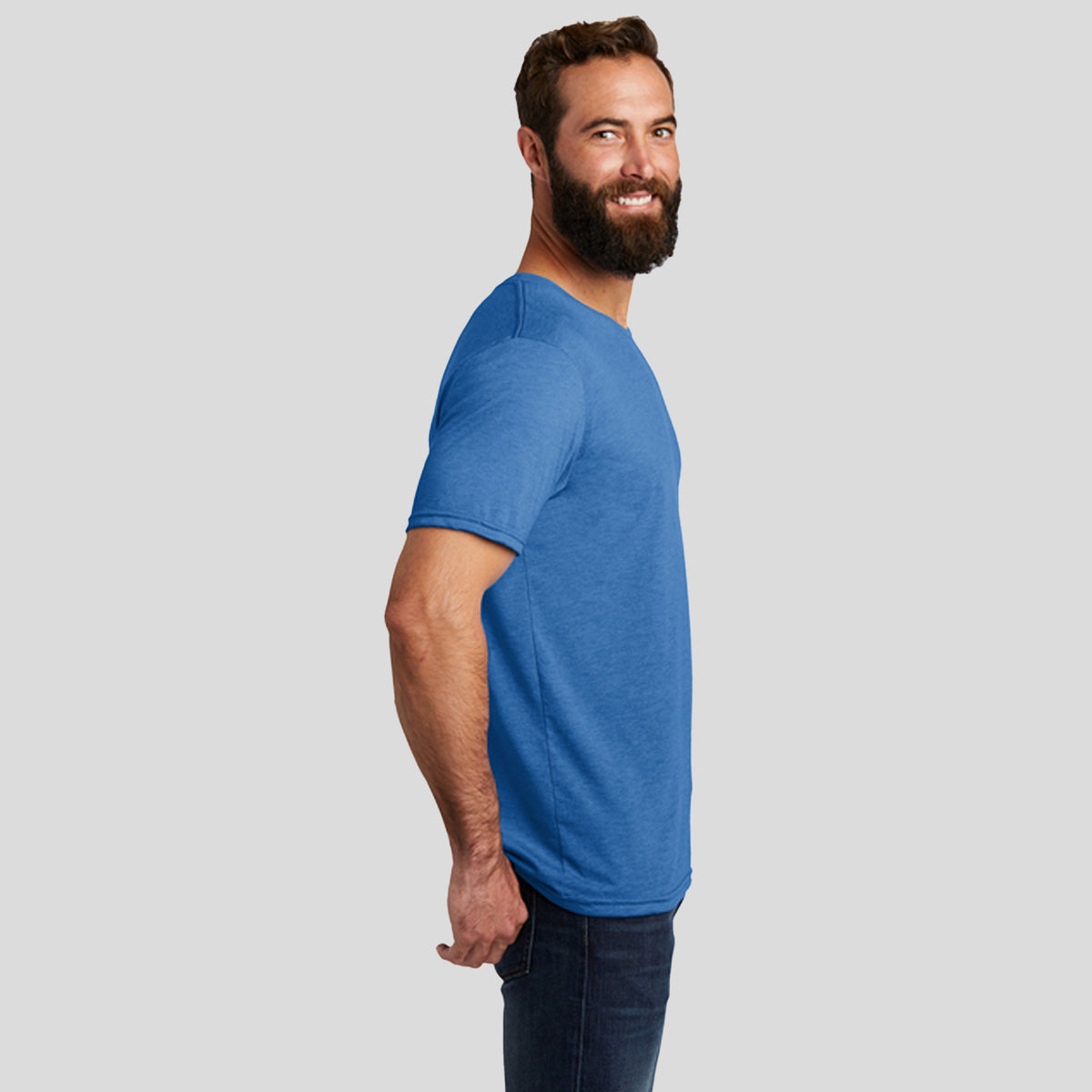 Unisex Tri-Blend Tee | Azure Blue