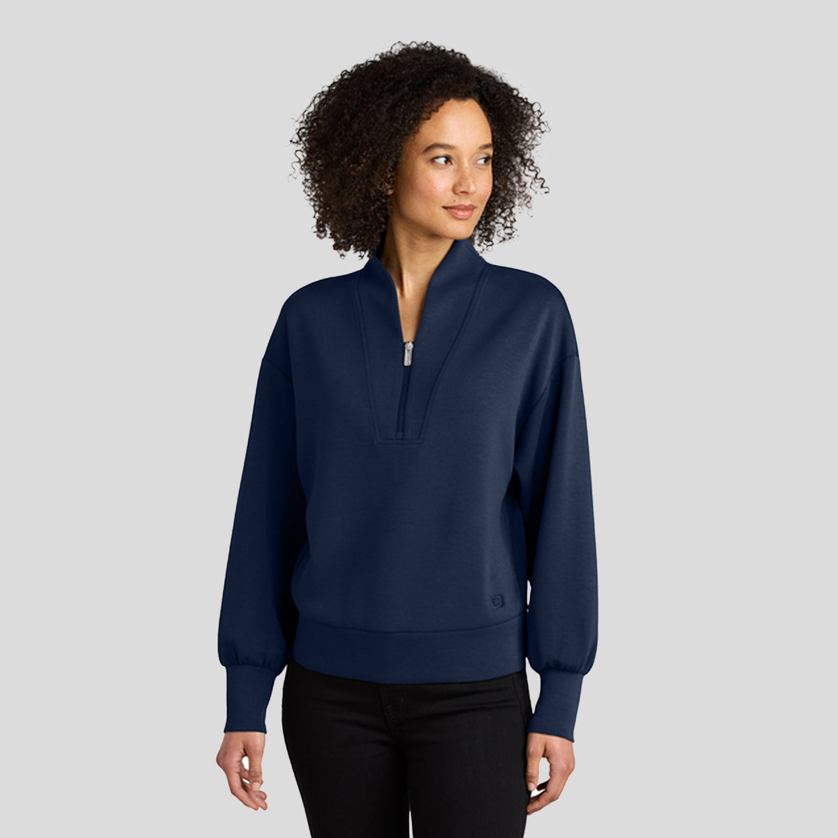 Womenβs Transcend 1/4-Zip | River Blue Navy