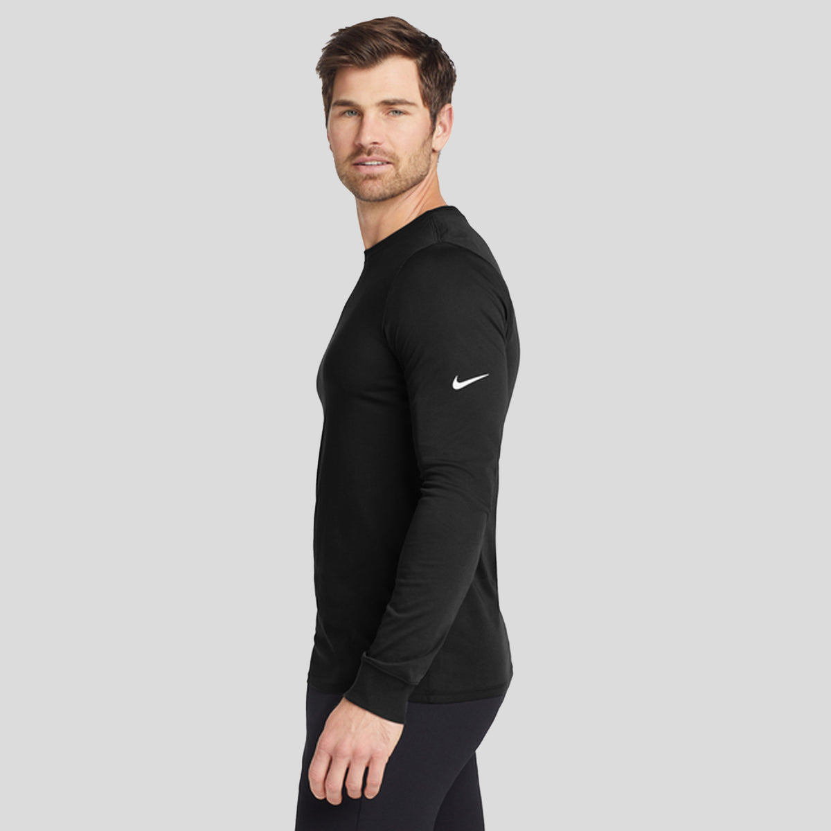 Dri-FIT Cotton/Poly Long Sleeve Tee | Black