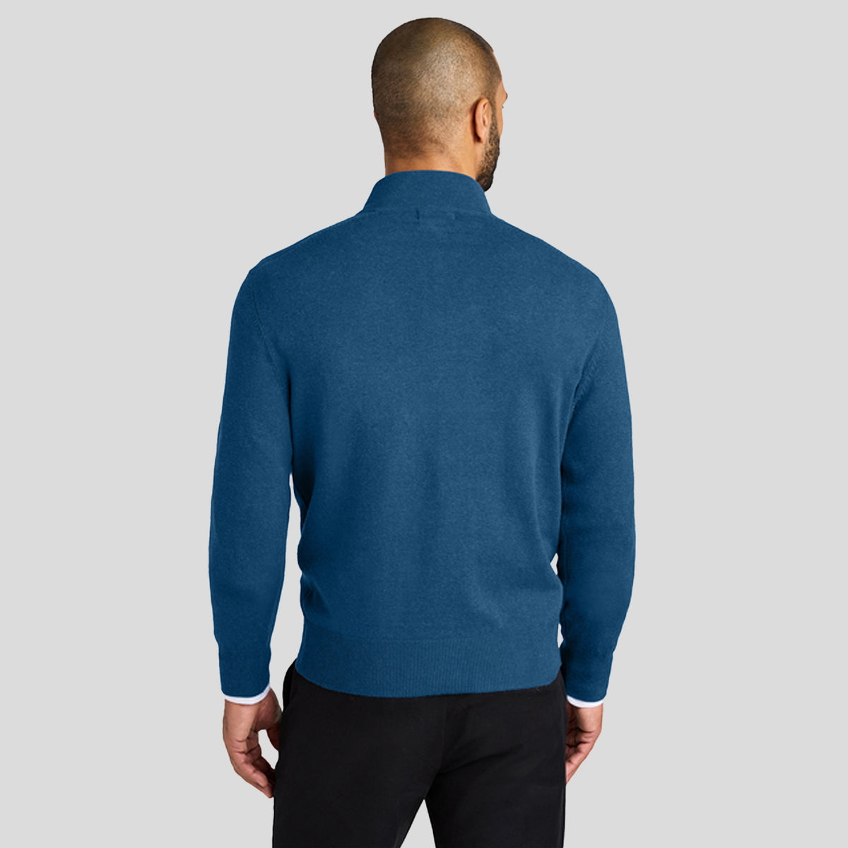 Easy Care 1/4-Zip Sweater | Aegean Blue Heather
