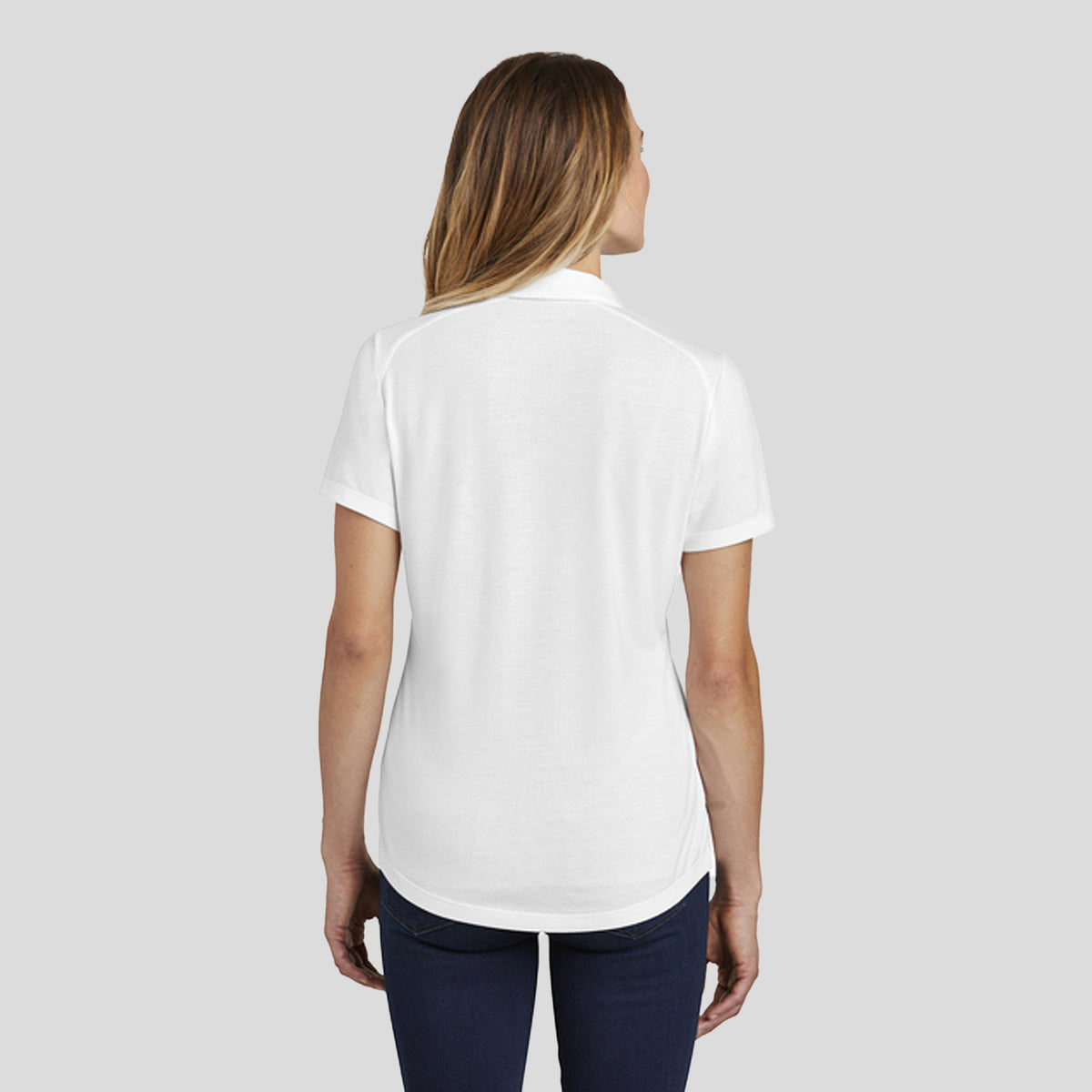 Women's PosiCharge ® Tri-Blend Wicking Polo | White Triad Solid