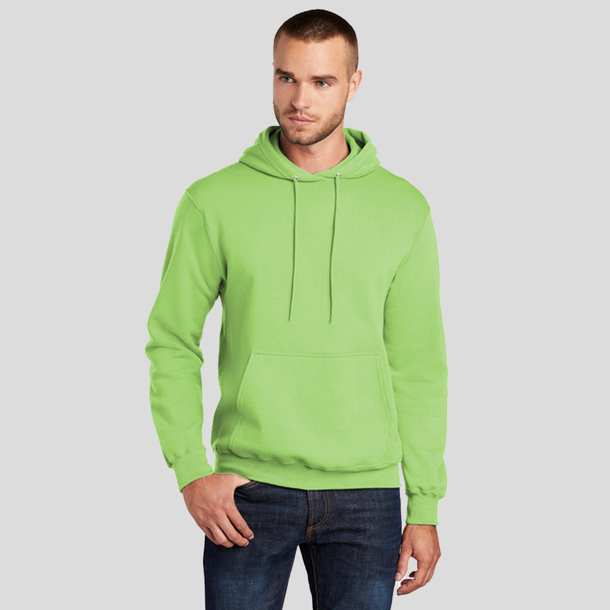 Core Fleece Pullover Hooded Sweatshirt | Lime