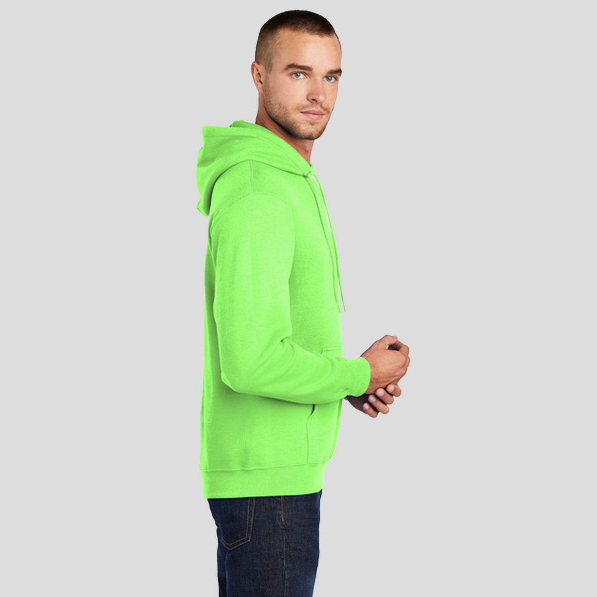 Core Fleece Pullover Hooded Sweatshirt | Neon Green