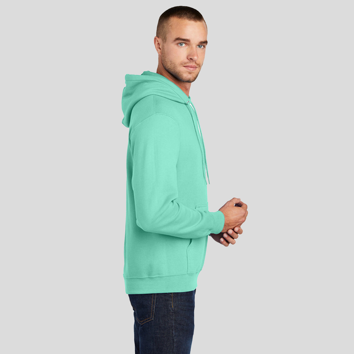 Core Fleece Pullover Hooded Sweatshirt | True Celadon