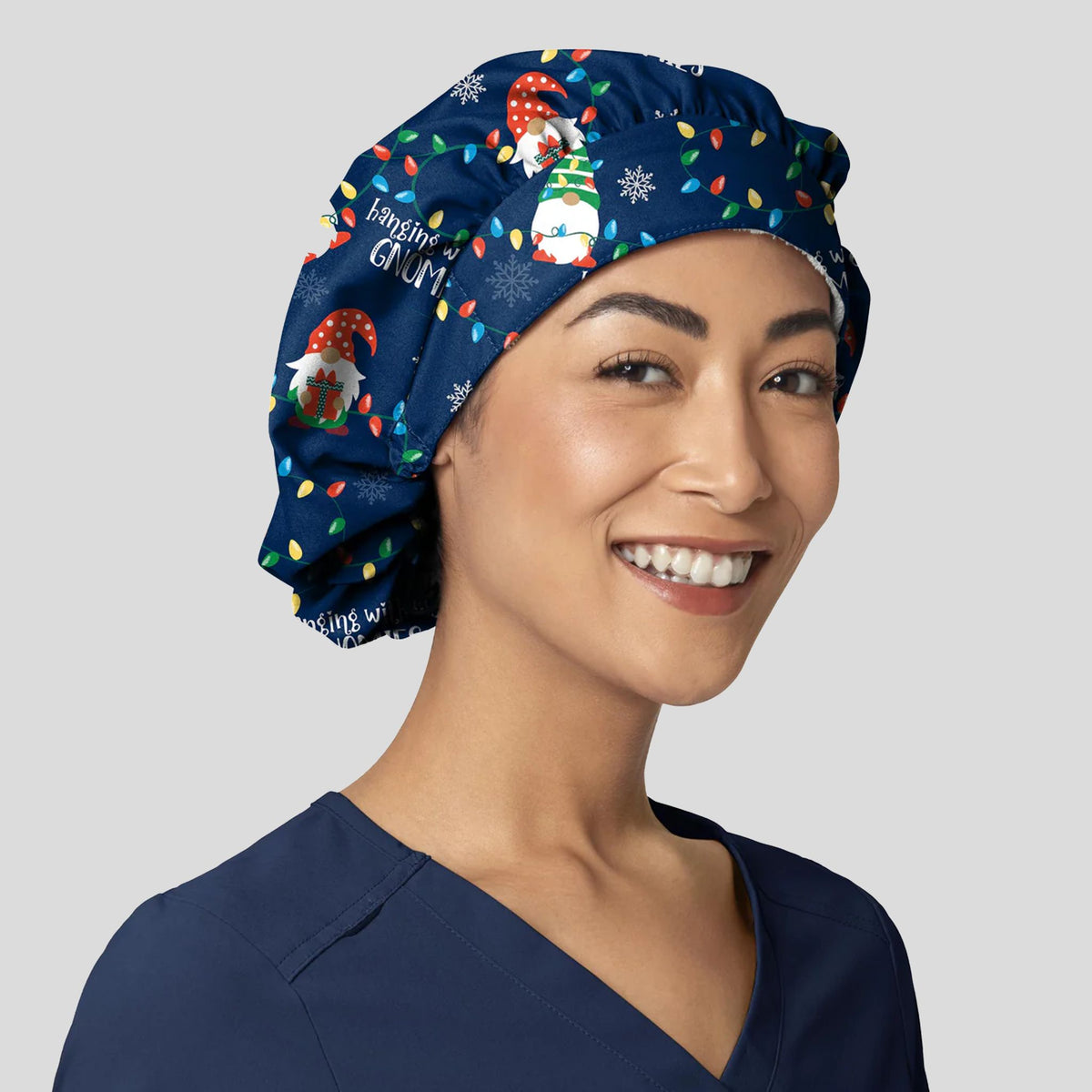Zoe+Chloe Print Bouffant Scrub Cap | Gnome Alone