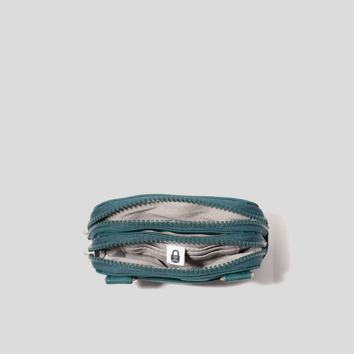 Modern Take Two RFID Crossbody | Emerald Twill