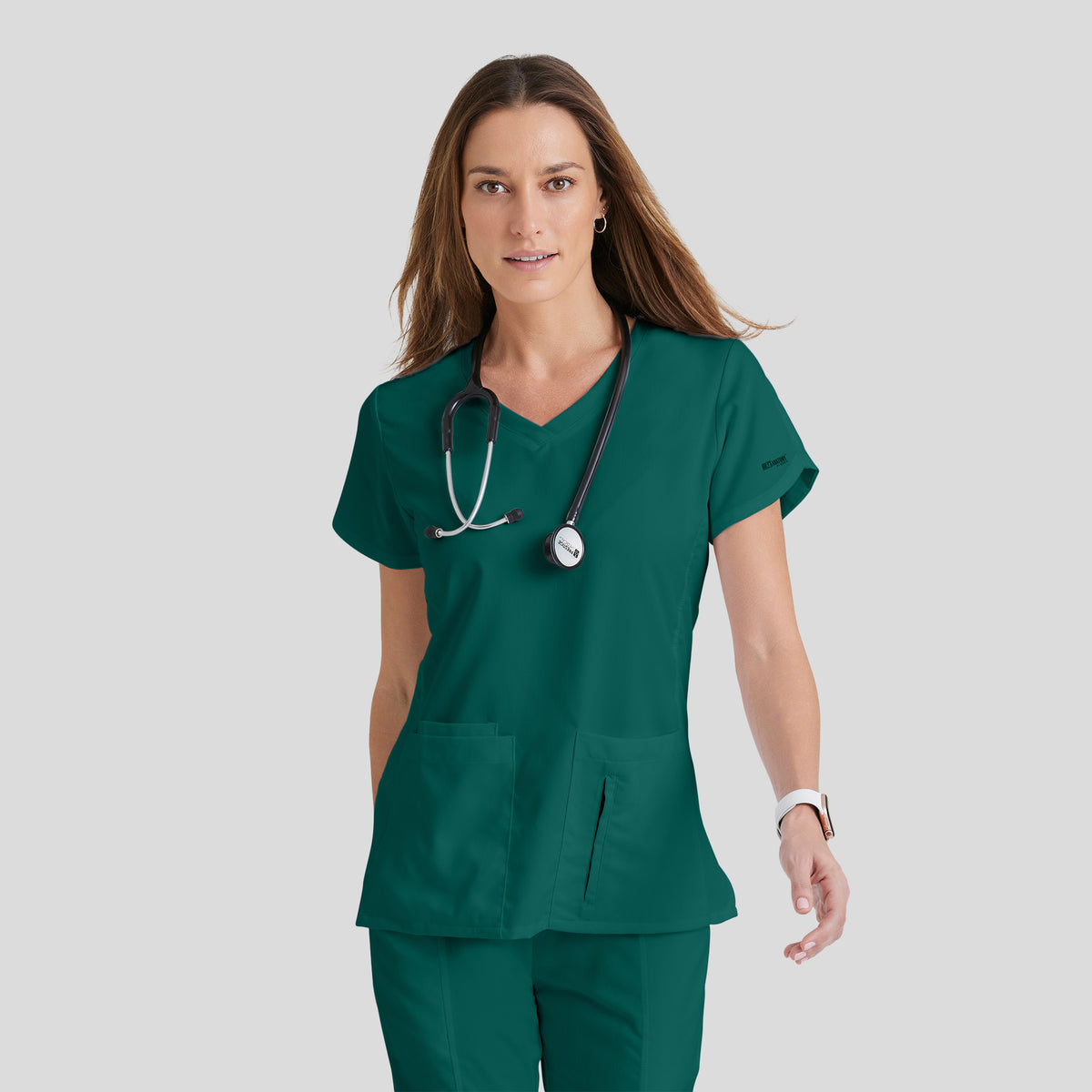 Cora 4-Pocket Scrub Top | Hunter
