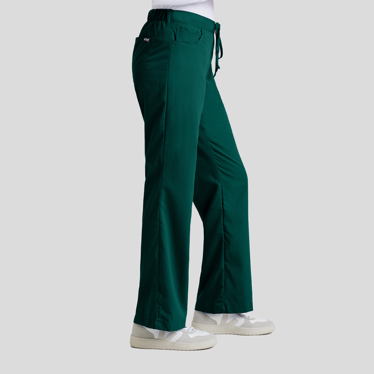 Riley 5-Pocket Mid-Rise Flared Leg Scrub Pant | Hunter