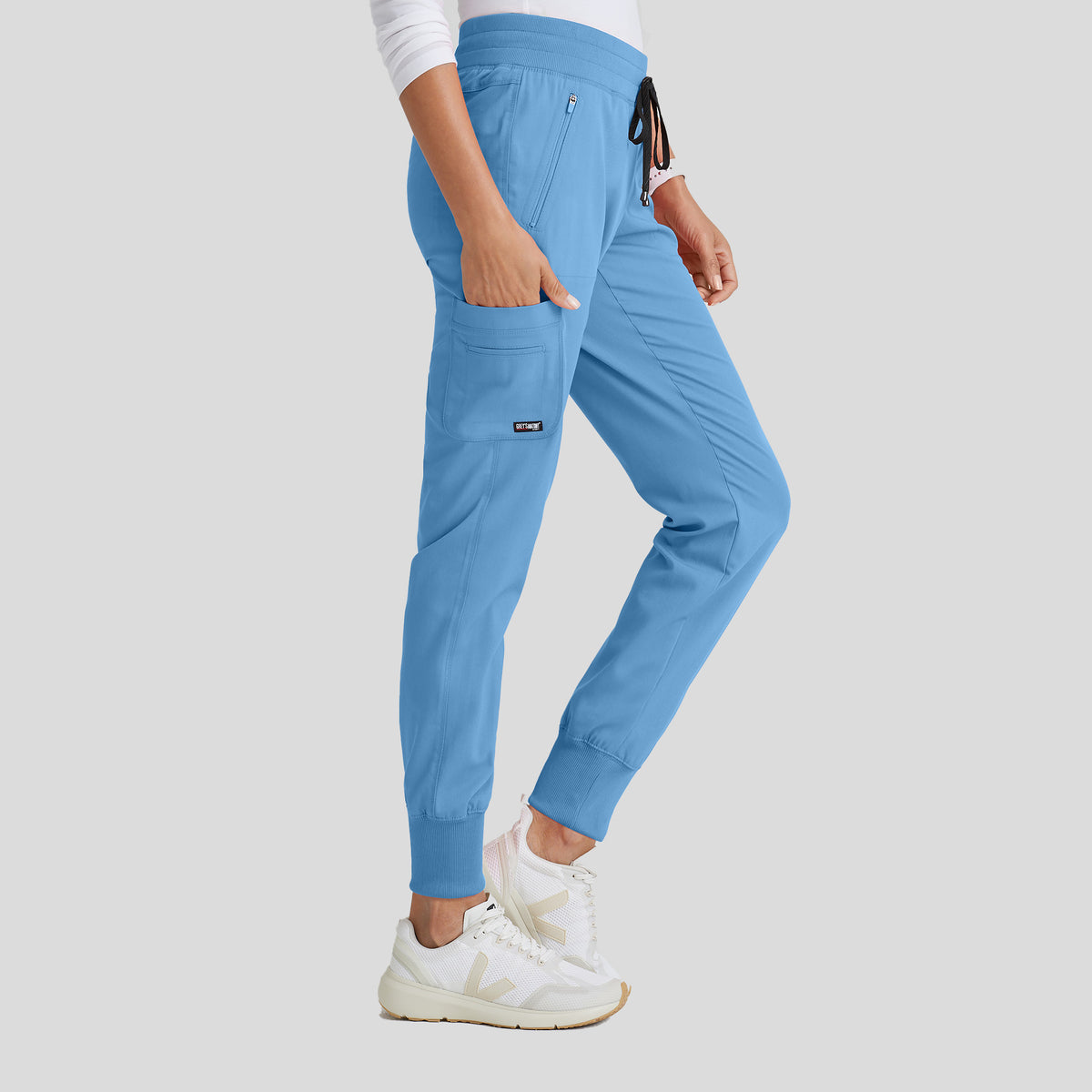 Eden 5-Pocket Mid-Rise Jogger Scrub Pant | Ciel