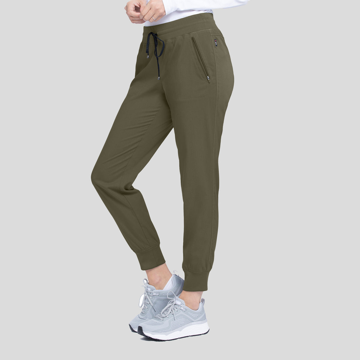 Eden 5-Pocket Mid-Rise Jogger Scrub Pant | Olive