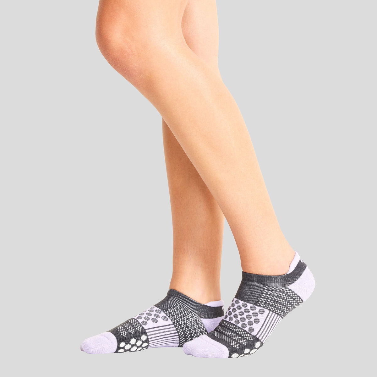Hustle Athletic Ankle Sock | Pewter/Lavender