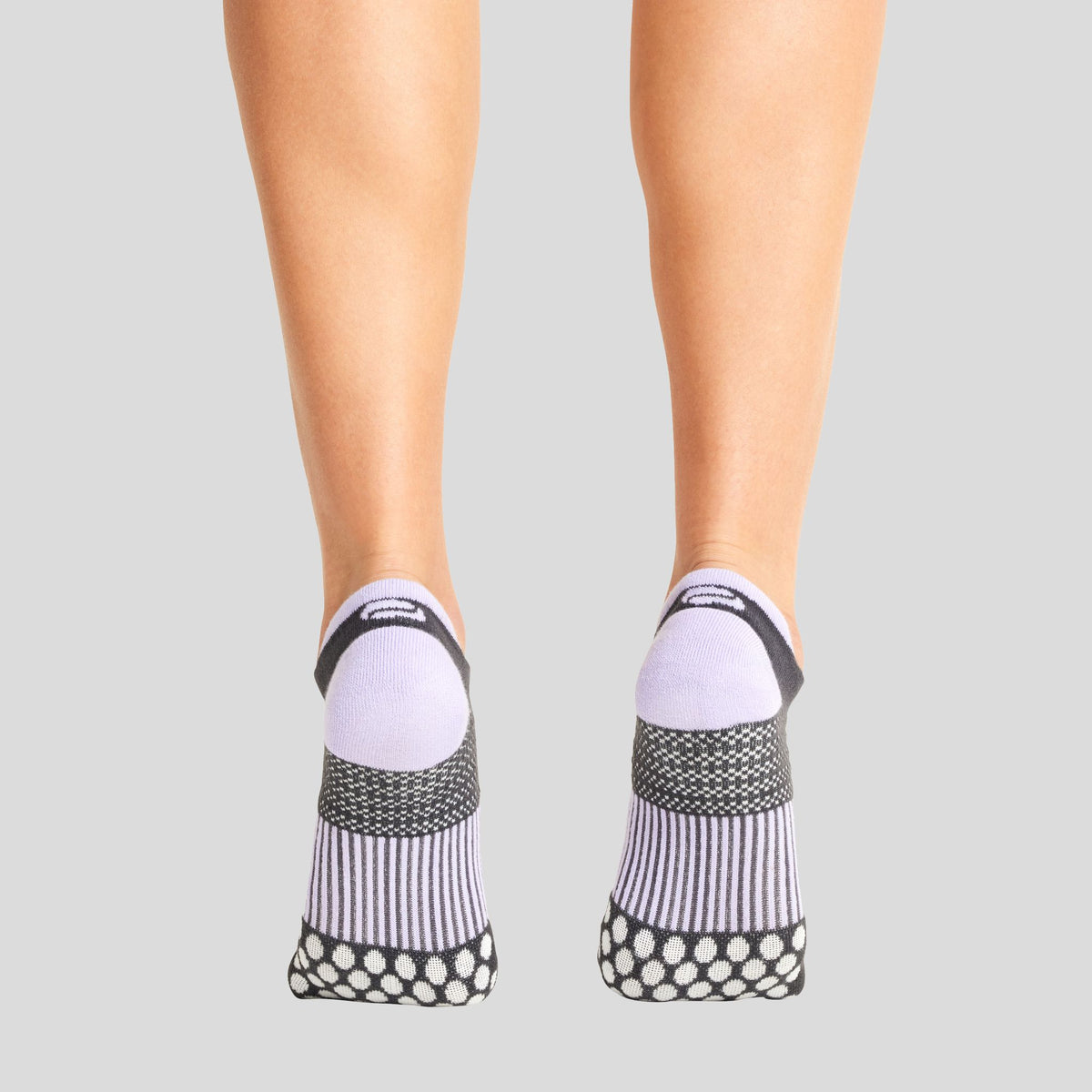Hustle Athletic Ankle Sock | Pewter/Lavender