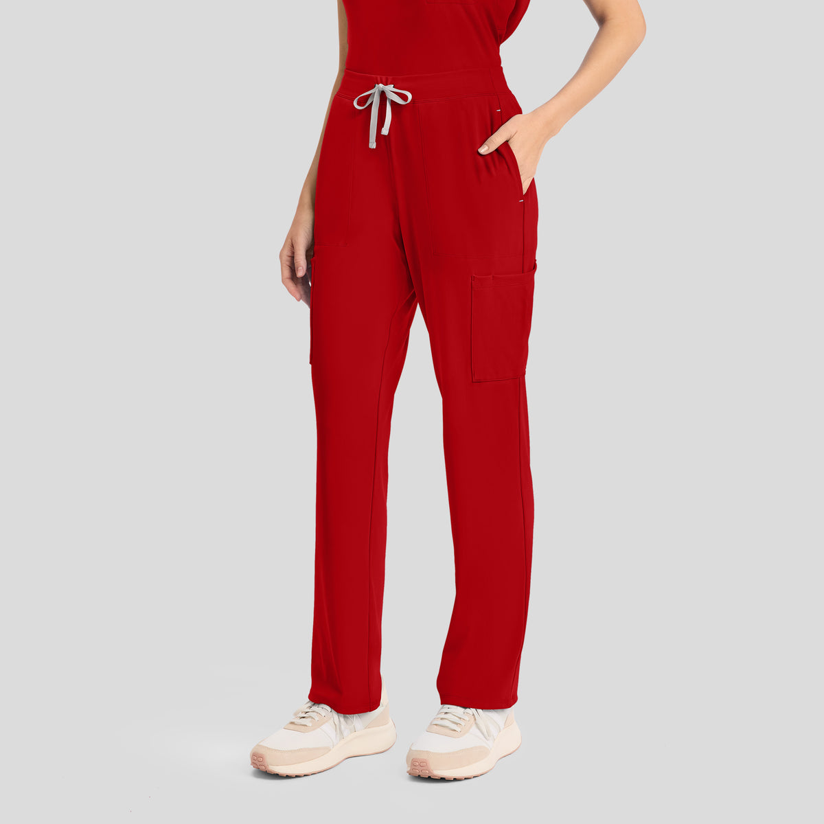 Achieve Pull-On Straight Leg Scrub Pant | Red