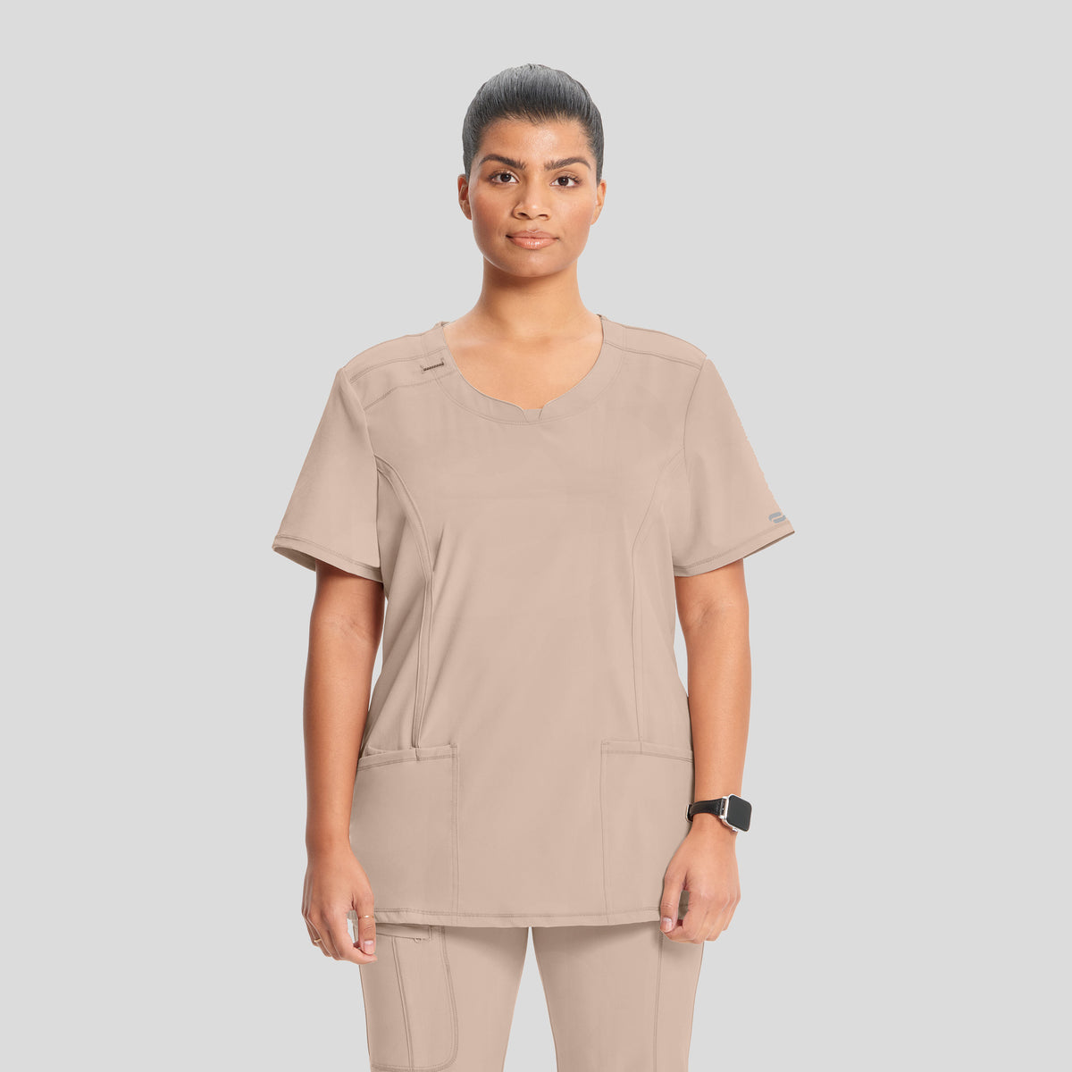 Women's Round Neck Top | Khaki