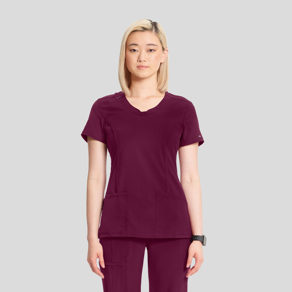 Women's Round Neck Top | Wine