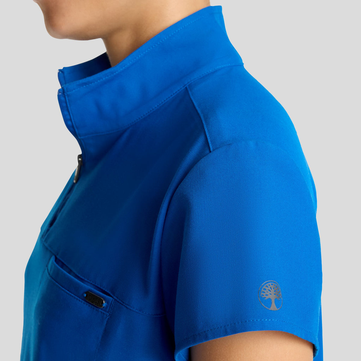 Women's Bella Quarter Zip Scrub Top | Royal