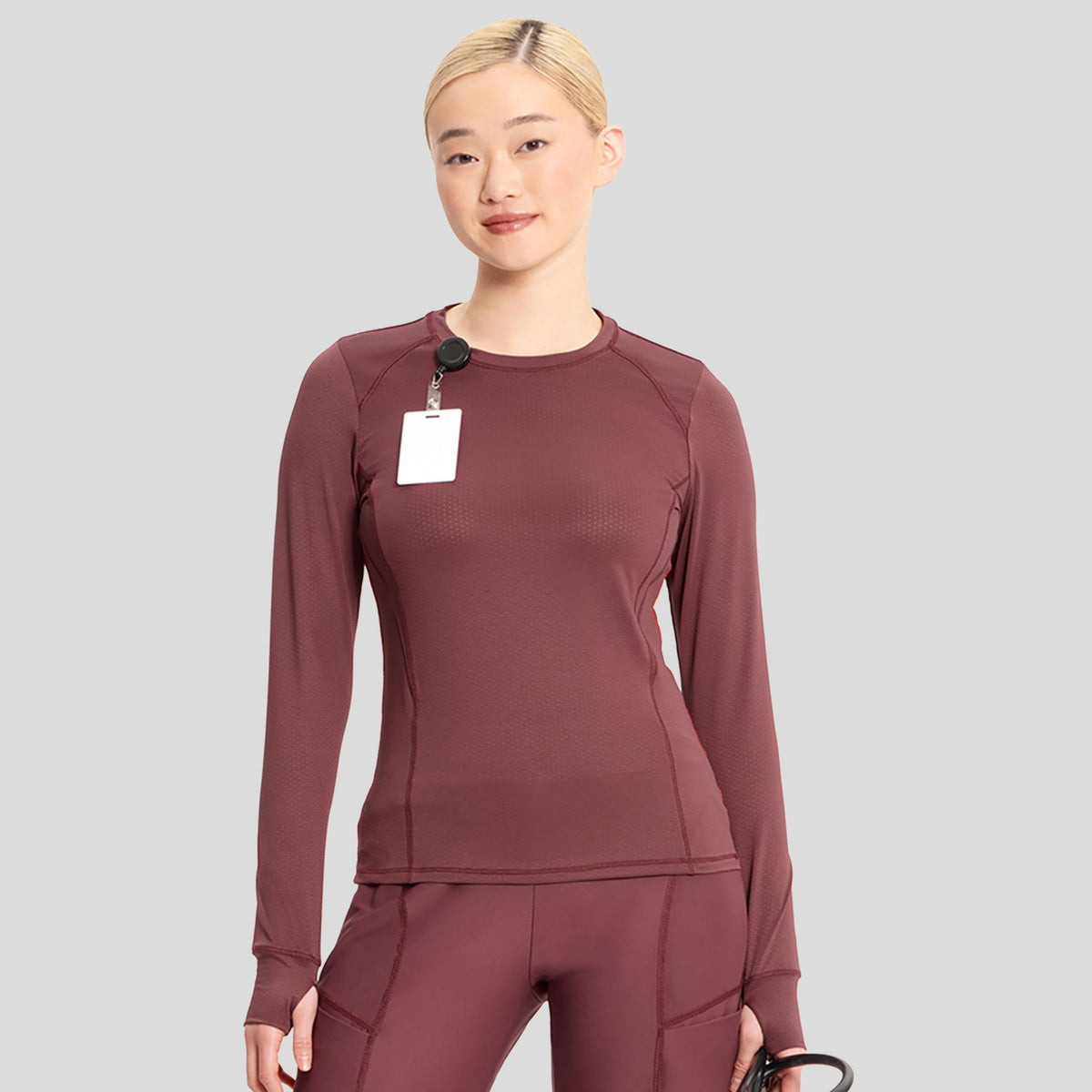Long Sleeve Performance Underscrub | Plum Velvet
