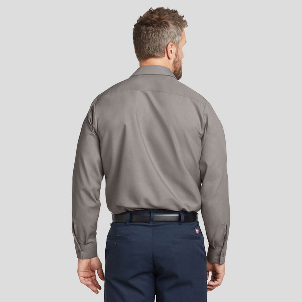 Men's Long Sleeve Industrial Work Shirt | Grey
