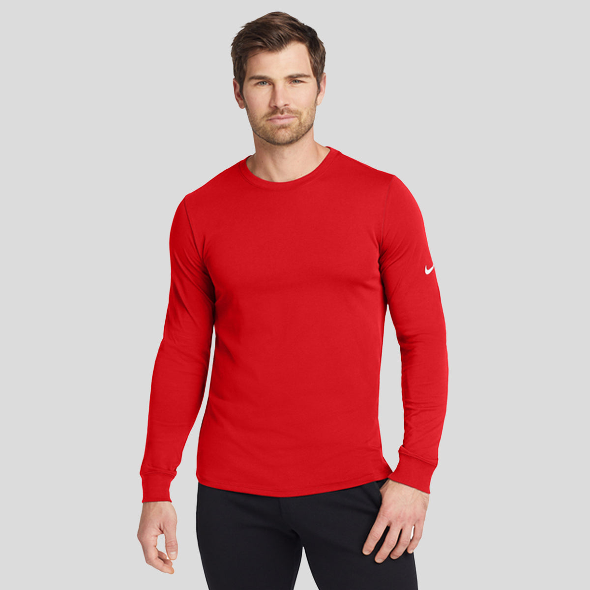 Dri-FIT Cotton/Poly Long Sleeve Tee | University Red