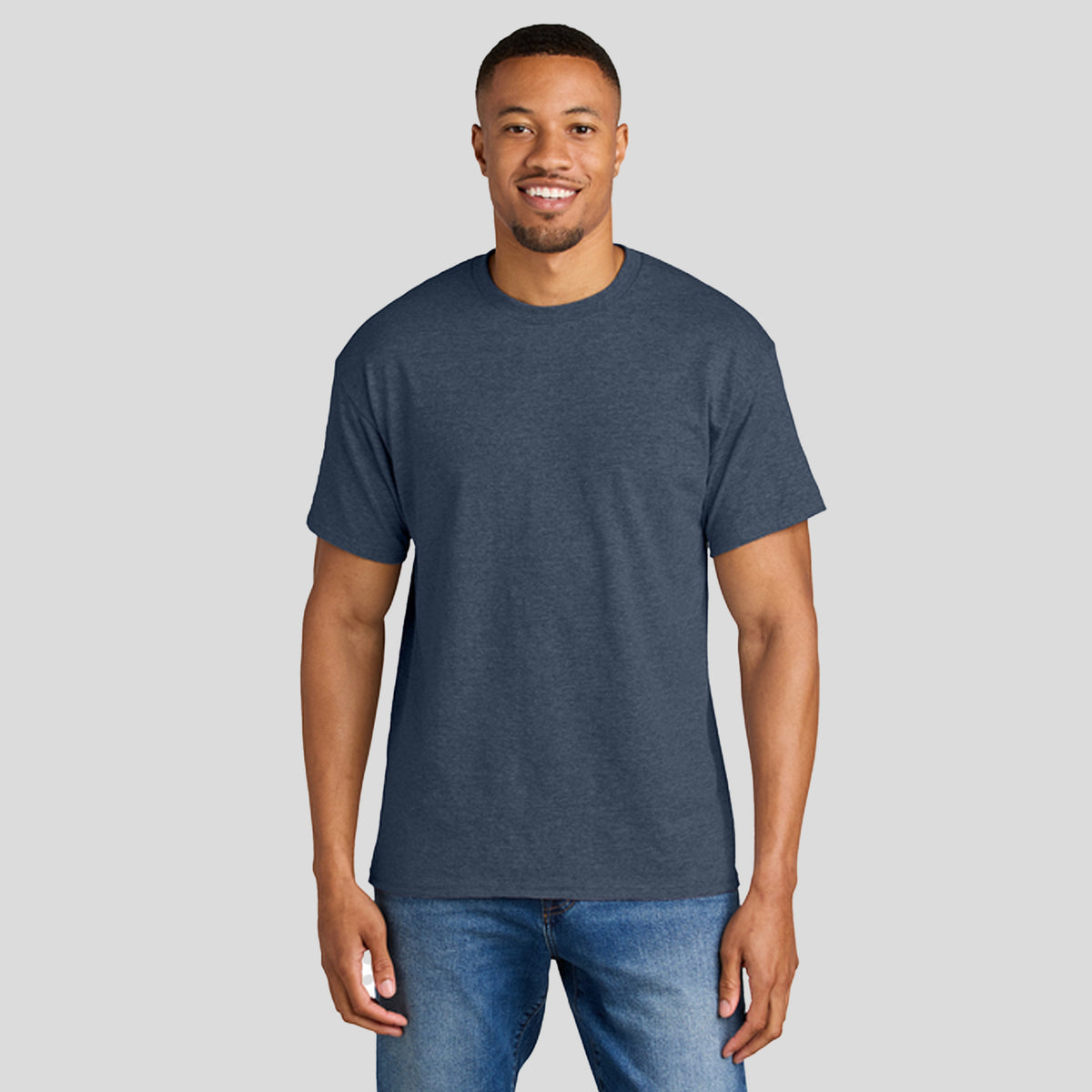 Gildan® DryBlend® 50 Cotton/50 Poly T-Shirt | Heather Dark Navy