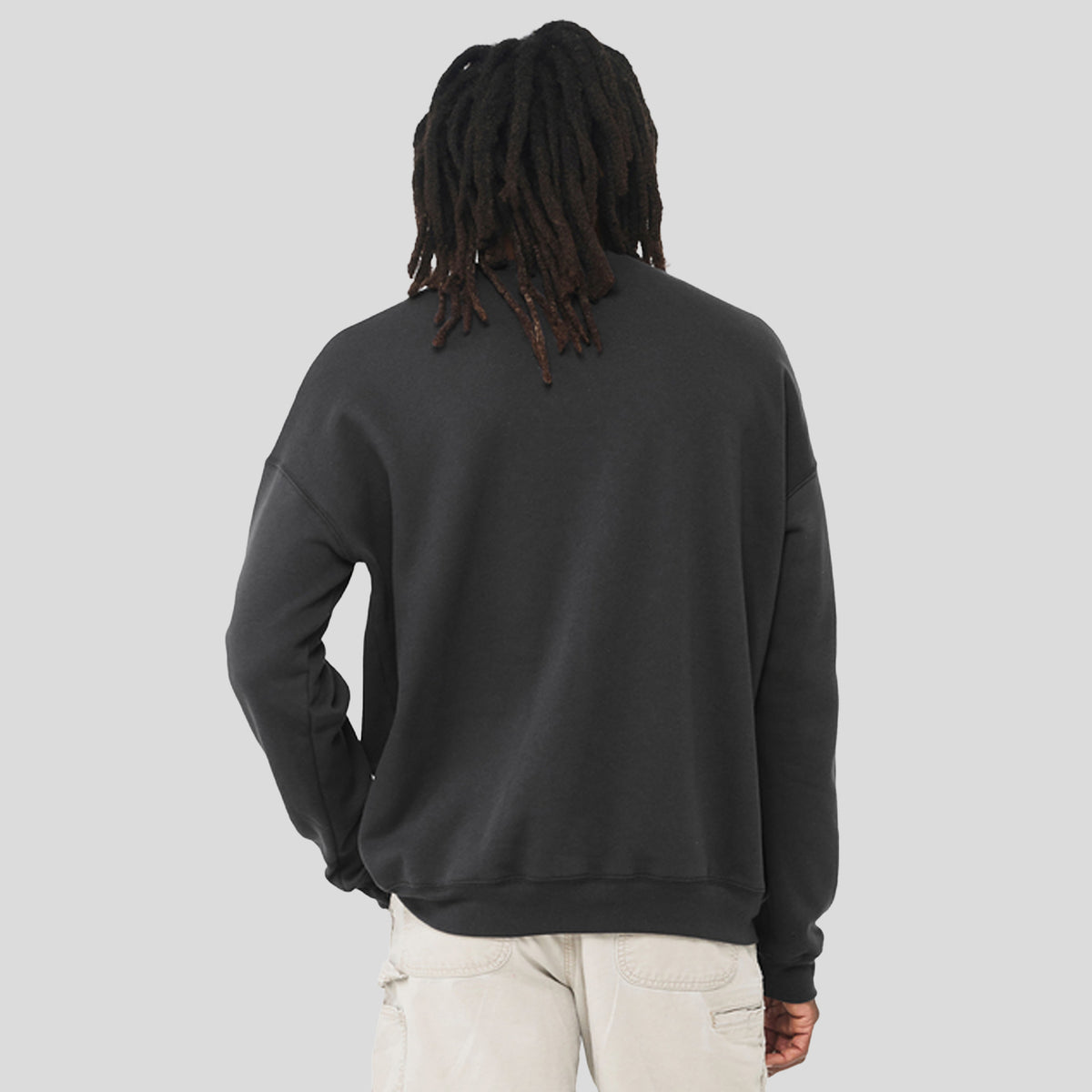 Unisex Sponge Fleece Drop Shoulder Sweatshirt | Dark Grey