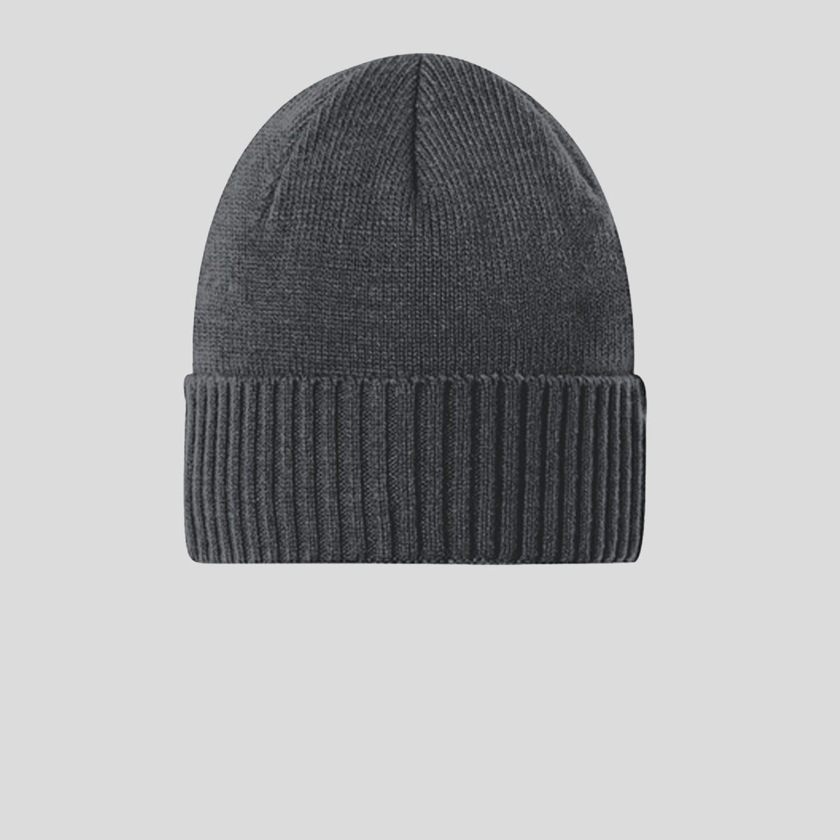 Rib Knit Cuff Beanie | Graphite