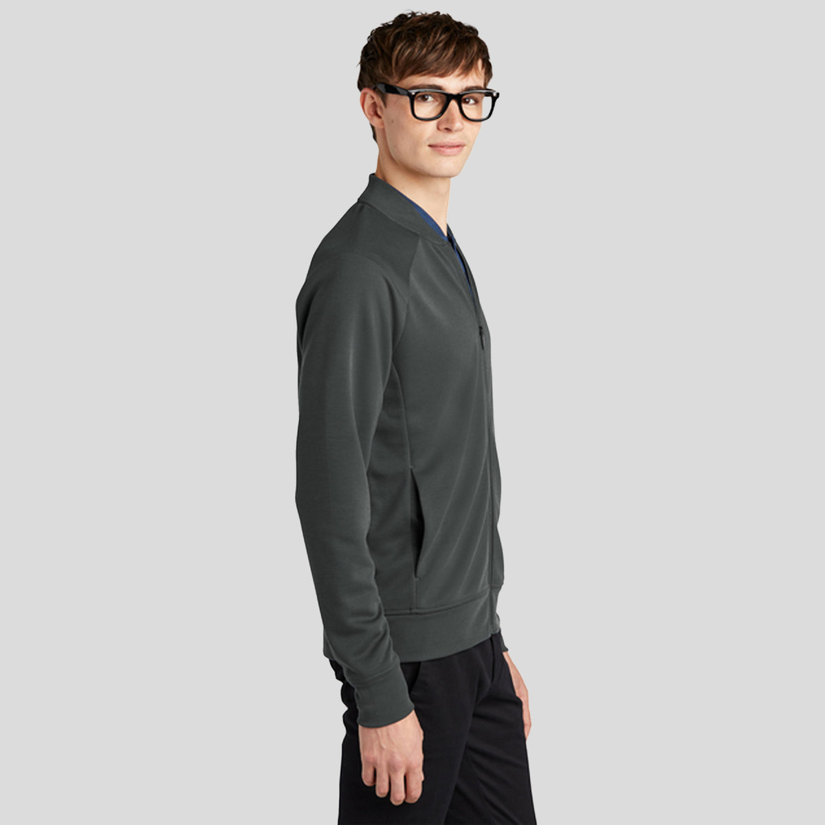 Double-Knit Bomber | Anchor Grey