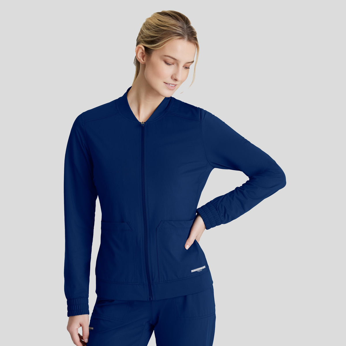 Contour 3-Pocket Front Zipper Warm Up | Navy