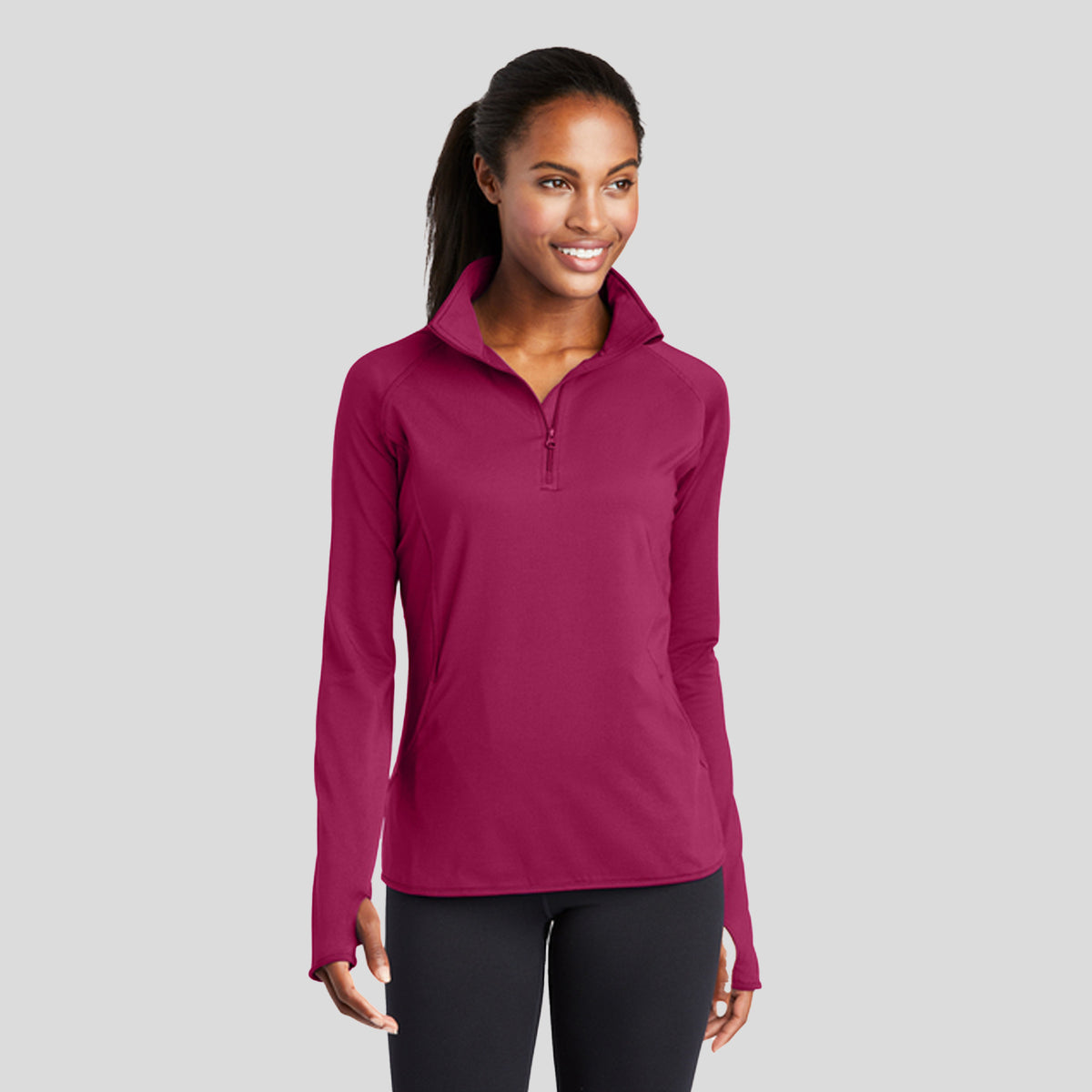 Women's Sport-Wick® Stretch 1/4-Zip Pullover | Pink Rush
