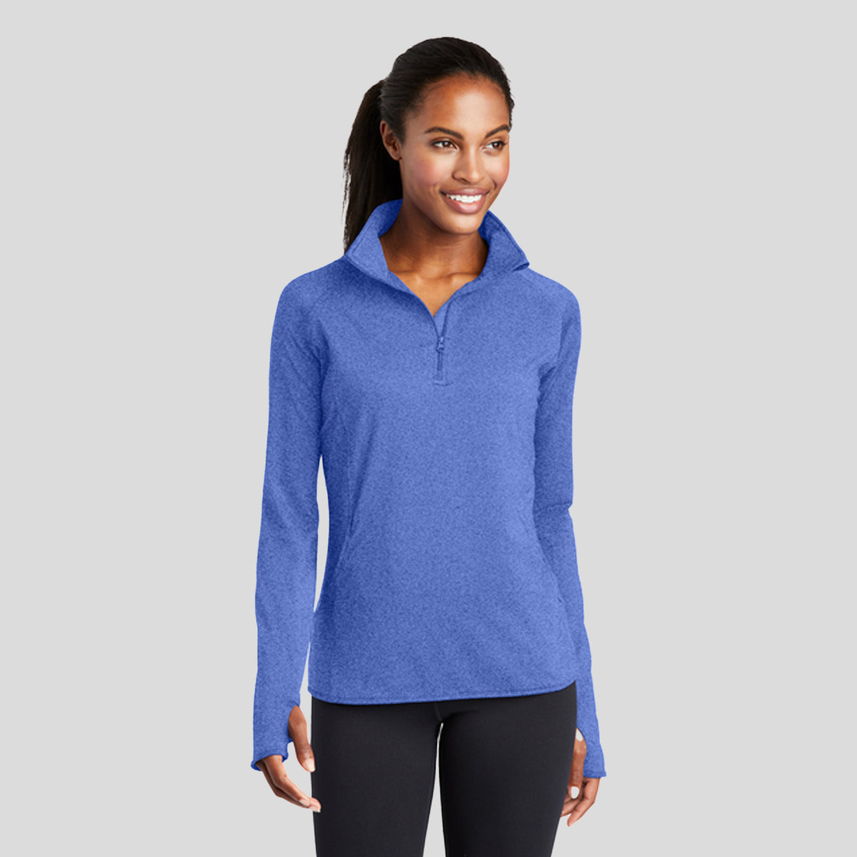 Women's Sport-Wick® Stretch 1/4-Zip Pullover | True Royal Heather